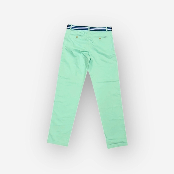 Polo Ralph Lauren Boys Belted Cotton Chino Pants Size 20 Mint Green - Picture 7 of 8